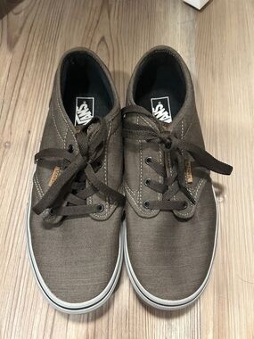 Vans Brown Canvas Low Top Sneakers - Men's Lace-Up